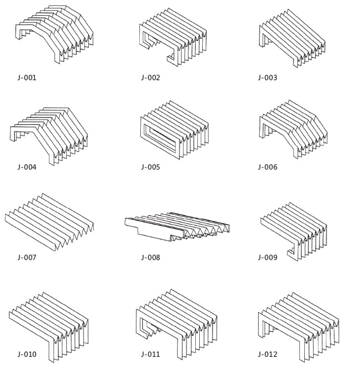 Flexible organ type shield design drawing